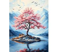Paint by Numbers for Adults, DIY Landscape Paint by Numbers for Adults, DIY Nature Oil Painting Art Kits on Canvas for Women's Hobbies, for Gifts and Home Wall Decor (without Frame), 12x16 Inch, J-37