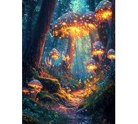 Paint by Numbers for Adults, DIY Mushroom Paint by Numbers for Adults, DIY Nature Oil Painting Art Kits on Canvas for Women's Hobbies, for Gifts and Home Wall Decor (without Frame), 24x32 Inch, A-35