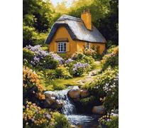 Paint by Numbers for Adults, DIY Nature Paint by Numbers for Adults, DIY Cabin Oil Painting Art Kits on Canvas for Women's Hobbies, for Gifts and Home Wall Decor (without Frame), 16x20 Inch, J-87
