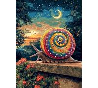 Paint by Numbers for Adults, DIY Night Paint by Numbers for Adults, DIY Snails Oil Painting Art Kits on Canvas for Women's Hobbies, for Gifts and Home Wall Decor (without Frame), 32x48 Inch, Q-33