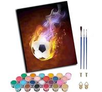 Paint by Numbers for Adults,DIY Oil Number Painting Canvas Kits, Adults for Gifts Home Wall Decor,20x16inch，Comet Magic Football,Frameless