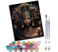 Paint by Numbers for Adults,DIY Oil Number Painting Canvas Kits, Adults for Gifts Home Wall Decor,20x16inch，Indian Mysterious Woman Beauty,Frameless