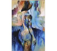 Paint by Numbers for Adults,DIY Oil Number Painting Canvas Kits, Adults for Gifts Home Wall Decor,20x16inch，Abstract Girl Back,Frameless