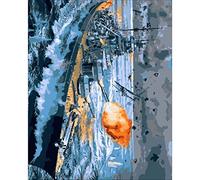 Paint by Numbers for Adults DIY Oil Paint by Number Adult Kit Paint by Numbers Kids Adult Beginner Fighting Battleship 16x20 Inch (Frameless)