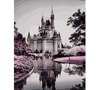 Paint by Numbers for Adults, DIY Oil Painting Kits with Brushes and Acrylic Pigment,Adult Paint by Number Kits on Pre-Printed Canvas-Taj Mahal Castle 16 x 20 inch Frameless