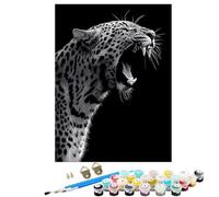 Paint by Numbers for Adults, DIY Painting Animal Leopard with Frame Paint by Numbers for Beginners, Oil Paintings Crafts Adults Hobbies for Women Gifts, Home Wall Decor 24x32 inch SYLDK24