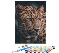 Paint by Numbers for Adults, DIY Painting Animal Leopard with Frame Paint by Numbers for Beginners, Oil Paintings Crafts Adults Hobbies for Women Gifts, Home Wall Decor 40x54inch SYLDK150