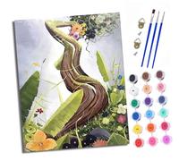 Paint by Numbers for Adults DIY Painting by Numbers Kits Human figure entwined with flowers and plants with Acrylic Paints Pre Printed Canvas and Brushes Gift Wall Decor 16x20 inch Without Frame
