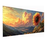 Paint by Numbers for Adults, DIY Sunflower Paint by Numbers for Adults, DIY Nature Oil Painting Art Kits on Canvas for Women's Hobbies, for Gifts and Home Wall Decor (without Frame), 32x72 Inch, A-83