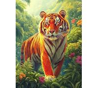 Paint by Numbers for Adults, DIY Tiger King Paint by Numbers for Adults, DIY Nature Oil Painting Art Kits on Canvas for Women's Hobbies, for Gifts and Home Wall Decor (without Frame), 20x28 Inch, A-97