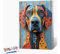 Paint by Numbers for Adults Dog Adult Paint by Numbers Abstract, DIY Canvas Oil Painting Adult Craft Kits, Hobbies for Adults Women Paintings Arts for Home Wall Decor Frameless 70x100cm Q-8D43