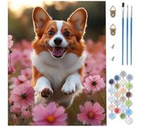 Paint by Numbers for Adults Dog,Flower Painting by Number Kits,DIY Canvas Oil Painting Kit Hobbies for Adults Women with 3 Brushes and Acrylic for Halloween Decorations 100x150cm/100 x 150 cm D1-1152