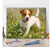 Paint by Numbers for Adults Dog, Paint by Numbers for Children, DIY Easy Hand-Painted Oil Paintings for Relaxation and Home Decor, Gifts for Women/Men, Landscape 20x28in/50x70cm (Without Frame) Y3-227