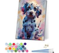 Paint by Numbers for Adults Dog, Paint by Numbers Kits Animal on Cavans, DIY Craft Oil Paintings Art Kits with Acrylic and Brushes, Painting for Home Wall Decor, Gifts for Women 12x16 in 0-8139