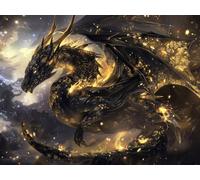 Paint by Numbers for Adults, Dragon Dream Adult Paint by Numbers Canvas Kits Without Frame, DIY Color Oil Painting Acrylic Number Painting Adults Children for Gifts Home Wall Decor 80x100cm WJY1-464