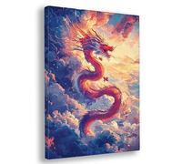 Paint by Numbers for Adults, Dragon Paint by Numbers for Adults with Frame, DIY Animal Oil Painting Arts and Crafts Kits on Canvas for Women's Hobbies, for Gifts and Home Wall Decor 20x28 Inch, A-83