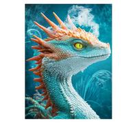 Paint by Numbers for Adults, Dragon Painting by Numbers Canvas for Children Wall Art Supplies 16 x 12Inch, DIY Fantasy Colorful Canvas Painting Adult Crafts for Room Decor and Gifts for Women LSJ1646