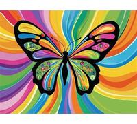 Paint by Numbers for Adults Dream Butterfly Paint by Numbers, DIY Painting by Number Kits On Canvas with Acrylic Paints and Brushes Unframed, Creative Home Wall Decor, Gifts for Women 24x32in YT6-867