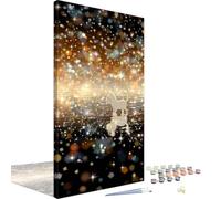 Paint by Numbers for Adults Dream, Cat Paint by Numbers Kits, DIY Hobbies for Adults Women Painting with Paintbrushes and Pigment, Painting by Number for Gifts, Home Wall Decor 35x70 cm 4L-1000