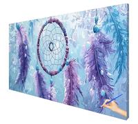 Paint by Numbers for Adults Dreamcatcher 70x30cm Large Dream Painting by Numbers for Adults Beginner DIY Color Oil Paintings on Canvas Kits with Acrylic Paints Brushes Autumn Decorations Gifts A-13