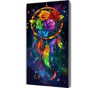 Paint by Numbers for Adults Dreamcatcher Paint by Numbers with Frame Flower Painting Kits Canvas,Crafts for Adults DIY Oil Hand Painting Kit,Acrylic Drawing Paintwork,Wall Decor Gift 90x180cm LE-213