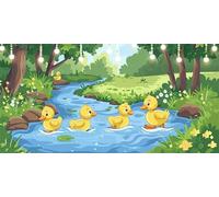 Paint by Numbers for Adults Duck Paint by Numbers Kits Grassland DIY Canvas Oil Painting Kit 60X168cm for Kids or Beginner with Brushes Acrylic Pigment, Without Frame, Halloween Decorations L6-551
