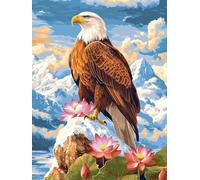 Paint by Numbers for Adults Eagle, 20x28 Inch Animal Paint by Numbers Kits for Adults/Beginner/Kids, DIY Oil Painting Acrylic Paints Kits, Canvas Art Kits for Gifts and Wall Decor, without Frame, B-98