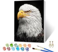 Paint by Numbers for Adults Eagle, Bird Paint by Numbers Kits with Frame, DIY Arts and Crafts for Beginners Oil Paintings with Brushes and Acrylic, for Room Decor, Gifts for Women, 24x36in 0-2606