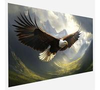 Paint by Numbers for Adults Eagle, Painting by Number Kits, Colour by Numbers for Adults,Adult Crafts Paint by Number Drawing Paintwork with Paintbrushes for Home Wall Decor 12x24 Inch Landscape R-1-G