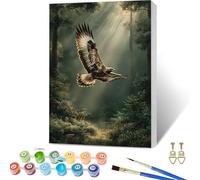 Paint by Numbers for Adults Eagle, Tree Paint by Numbers Kits with Frame, DIY Arts and Crafts for Beginners Oil Paintings with Brushes and Acrylic, for Room Decor, Gifts for Women, 40x54in 9-8068