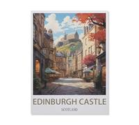 Paint by Numbers for Adults，Edinburgh Castle Scotland ， Street，DIY Paint by Numbers Kits for Adults Kids on Canvas with Brushes and Acrylic Pigment Oil Painting Kits Home Decor Gift(30x40cm) -DU20