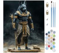 Paint by Numbers for Adults Egypt, Anubis Painting by Number Kits, DIY Canvas Oil Painting Kit Hobbies for Adults Women with Brushes Acrylic for Halloween Decorations 28x40 inch /70 x 100 CM D1-1148