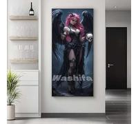 Paint by Numbers for Adults Evil Paint by Numbers Angel, Canvas Painting by Numbers for Adults Beginners, DIY Acrylic Oil Painting Kits Crafts for Home Wall Decor Gift 35x70 cm/14x28 Inch, No Frame