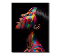 Paint by Numbers for Adults Face, DIY Painting Woman with Frame Paint by Numbers for Children Beginners 36 Pigments Oil Paintings Crafts Adults Hobbies Women Gifts Home Wall Decor 40x54inch ZBSDK61