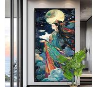 Paint by Numbers for Adults Fairy,Paint by Numbers for Children Moon,DIY Color Canvas Oil Painting Kits Beginners with Brushes Acrylic,Drawing Paintwork Hobbies for Adults Women,Gifts 16x32in XYY-1898