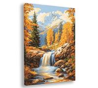 Paint by Numbers for Adults, Fall Paint by Numbers for Adults with Frame, DIY Landscape Oil Painting Arts and Crafts Kits on Canvas for Women's Hobbies, for Gifts and Home Wall Decor 20x28 Inch, X-28