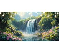 Paint by Numbers for Adults Fall Paint by Numbers Kits Rose DIY Canvas Oil Painting Kit 40X100cm for Kids or Beginner with Brushes Acrylic Pigment, Without Frame, Halloween Decorations Gift L6-179