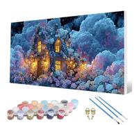 Paint by Numbers for Adults, Fantasy Paint by Numbers Cabin Painting Kits for Adults Pattern Design DIY Art Crafts for Home Room Decor, Wall Art, Bedroom Decor, Gifts for Women 80x160cm -hcw25073S