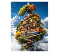 Paint by Numbers for Adults, Fantasy Painting by Numbers Canvas for Children Wall Art Supplies 22x16 Inch, Architecture Colorful Canvas Painting Adult Crafts for Room Decor, Gifts for Women LSJ-4868