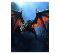 Paint by Numbers for Adults, Fantasy Painting by Numbers Canvas for Children Wall Art Supplies 38x28 in, DIY Dragon Colorful Canvas Painting Adult Crafts for Room Decor and Gifts for Women LSJ1734