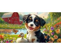 Paint by Numbers for Adults - Farm Animals Paint by Numbers Kits for Beginner, Without Frame DIY Acrylic Oil Adult Painting by Number Canvas Kits, Perfect for Home Wall Decor Gifts 32x16in z-647