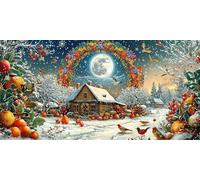 Paint by Numbers for Adults - Farm Scenery Paint by Numbers Kits for Beginner, Without Frame DIY Acrylic Oil Adult Painting by Number Canvas Kits, Perfect for Home Wall Decor Gifts 40x20in z-648