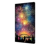 Paint by Numbers for Adults Figure Fireworks Paint by Numbers, Painting by Number Kits On Canvas, DIY Hand Painted Craft Art Hobbies for Adults Women Home Decoration Gifts (Without Frame) 8x16in FZ901