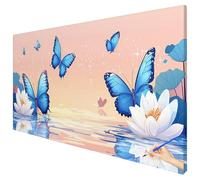 Paint by Numbers for Adults Flower 150x60cm Large Butterfly Painting by Numbers for Adults Beginner DIY Color Oil Paintings on Canvas Kits with Acrylic Paints Brushes for Autumn Decorations Gifts N-74