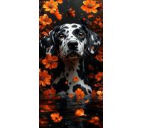Paint by Numbers for Adults Flower 40x80cm Canvas Wall Art Dog k-158