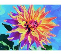 Paint by Numbers for Adults Flower Botanical Paint by Numbers, DIY Painting by Number Kits On Canvas with Acrylic Paints and Brushes Unframed, Creative Home Wall Decor, Gifts for Women 12x16in YT6-738