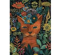 Paint by Numbers for Adults Flower, Cat Adult Paint by Numbers Canvas Kits, Painting Kits with Brushes and Acrylic, DIY Color Oil Painting for Beginners, Room Decor, Gifts for Women, 20x28in 3-8839