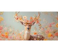 Paint by Numbers for Adults Flower, Large Paint by Numbers Deer for Adults Beginners, DIY Art Kits for Children With Acrylic and Brushes for Home Wall Decor Women Gifts 12x24 in (Without Frame) Z-731