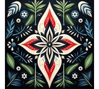 Paint by Numbers for Adults Flower Paint by Numbers Abstract Canvas Art Paintings for Beginners, DIY Color Oil Painting kits with Acrylic Pigment and 3 Brushes, Wall Art Decor for Bdroom Home, 30X30CM