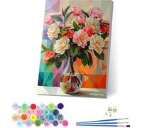 Paint by Numbers for Adults Flower, Paint by Numbers Kits Abstract on Cavans, DIY Craft Oil Paintings Art Kits with Acrylic and Brushes, Painting for Home Wall Decor, Gifts for Women 20x26 in 9-6704